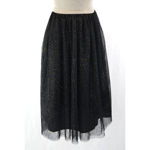 EUC Cat & Jack Tulle Skirt | Sz XS, Black w/Gold Glitter